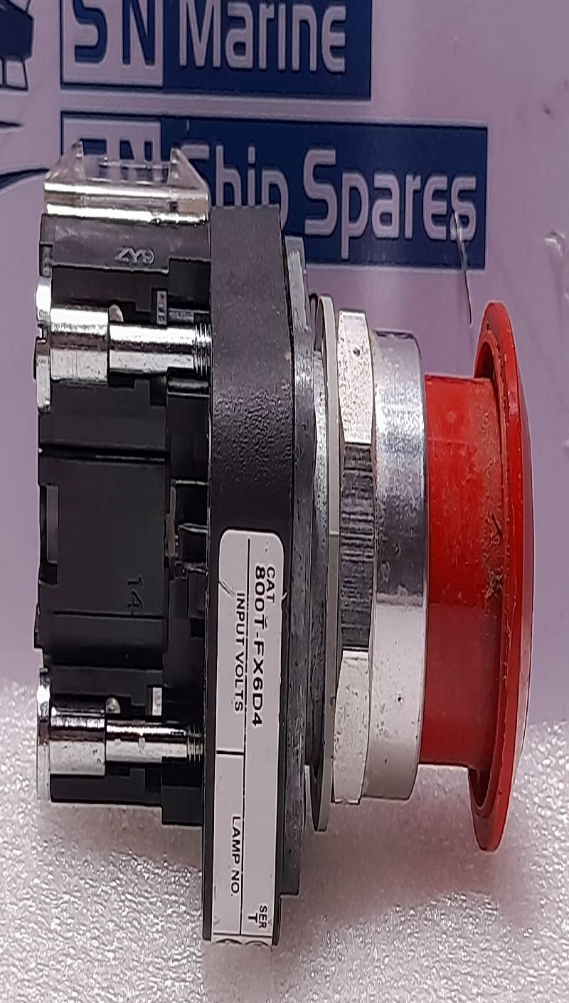 Allen Bradley 800T-FX6D4 Push-Pull E-Stop Push Button Ser T