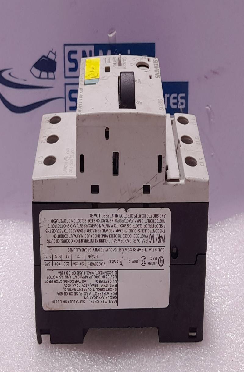 Siemens 3RV1011-1BA10 Motor Protection Circuit Breaker 50/60Hz Cat.A