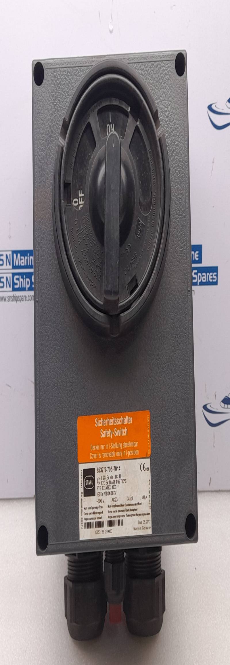 STAHL 8537/2-705-7014 Safety Switch 3Pole 690V AC23 40A