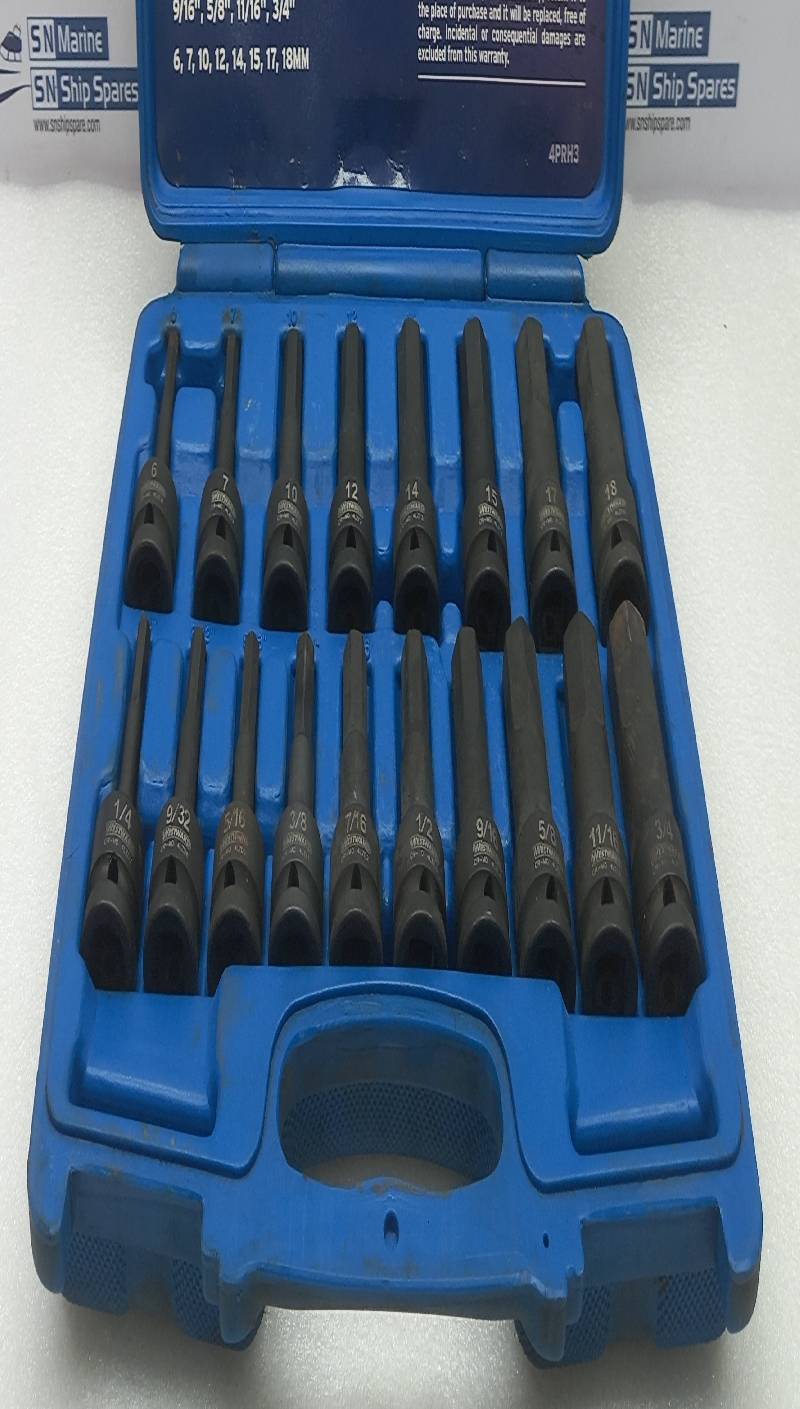 Westward 4PRH3 Impact Hex Driver Set 1/2\