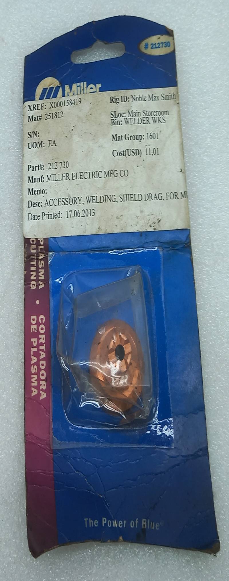 Miller Electric 212730 Drag Shield Welding Accessory ICE 60T, 80T/CX, 100T