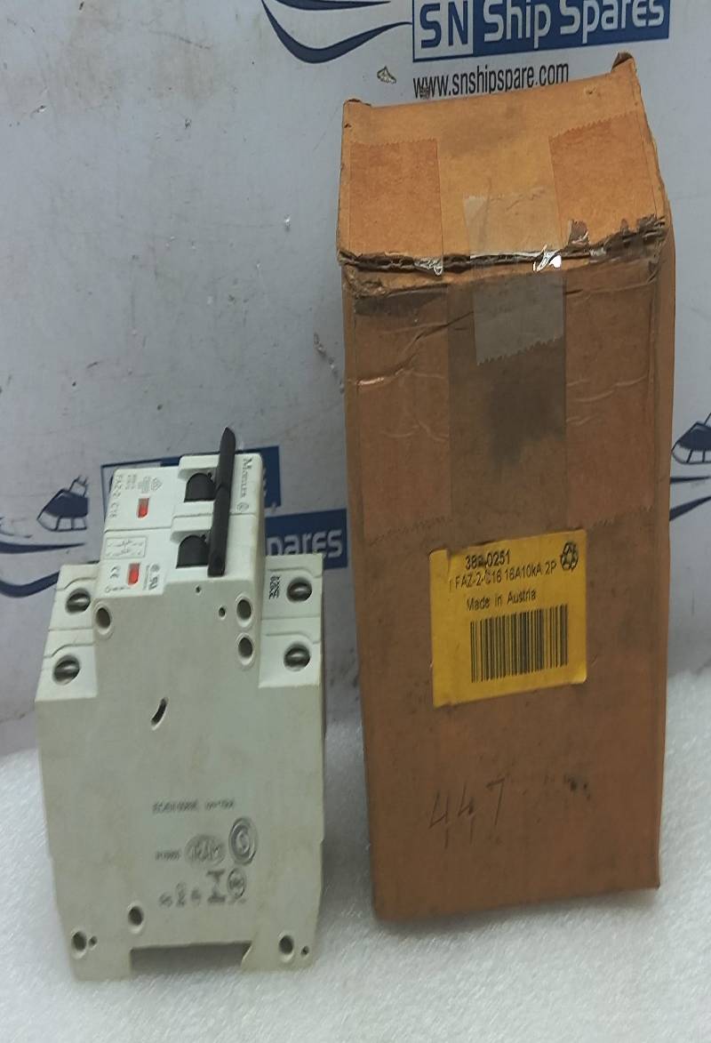 Moeller FAZ-2-C16 Thermal Magnetic Circuit Breaker RS 382-0251 FAZ-2-C16 16A 10k