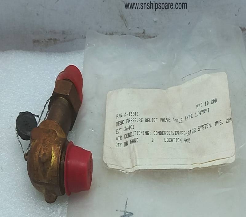 Safetymaster A-15511 Pressure Relief Valve Angle Type: ¼”NPT x 3/8” Flare