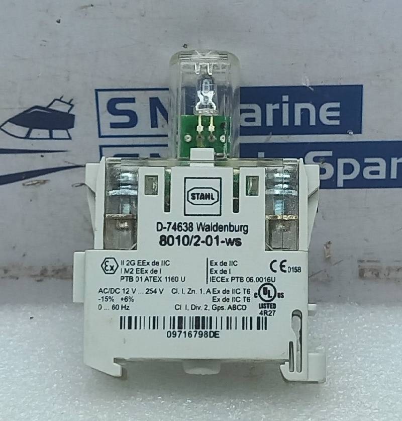 Stahl 8010/2-01-ws Diode Indicating Lamp AC/DC 12V...254V 0...60Hz