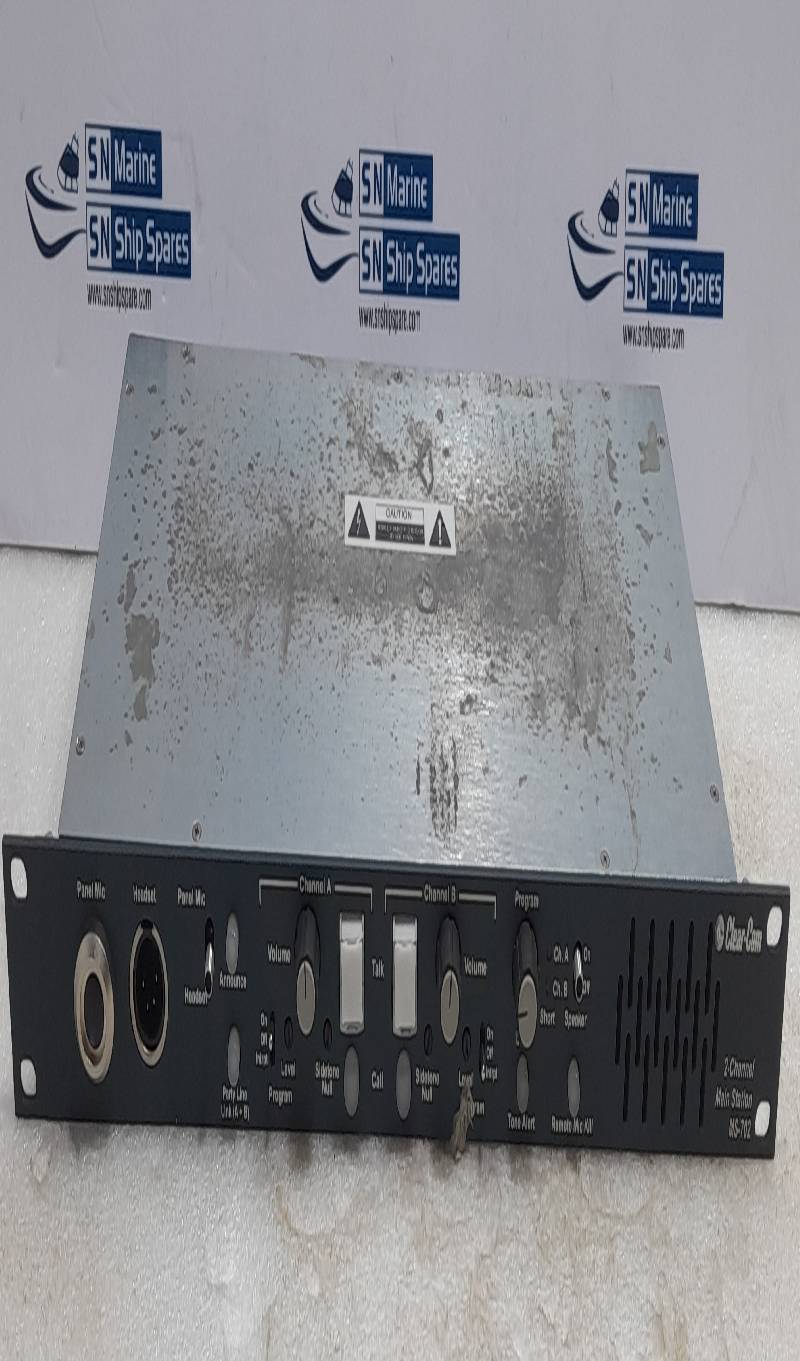 Clear Com MS-702 Rev B 2 CH Headset / Speaker Main Station 100-240VAC 60-50Hz 1.5A Max