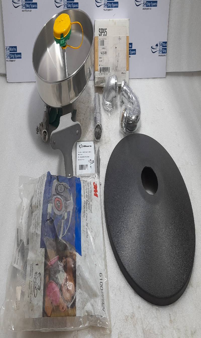 Haws 7360BT-7460BT Axion Wall Mounted Eye/Face Wash SP95 Trap 1-½ Satin Chrome