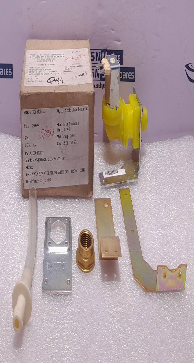 Manitowoc 000009123 Water Inlet Valve With Coil 115VAC 60Hz 000008483 120V 60Hz 5W