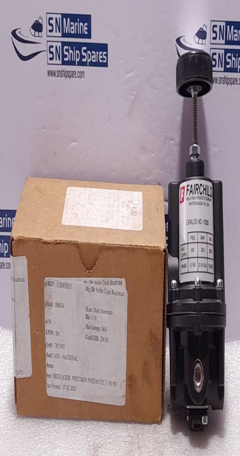 Fairchild 10262 Pneumatic Precision Regulator NOV 7817493 Range 2-150 PSIG