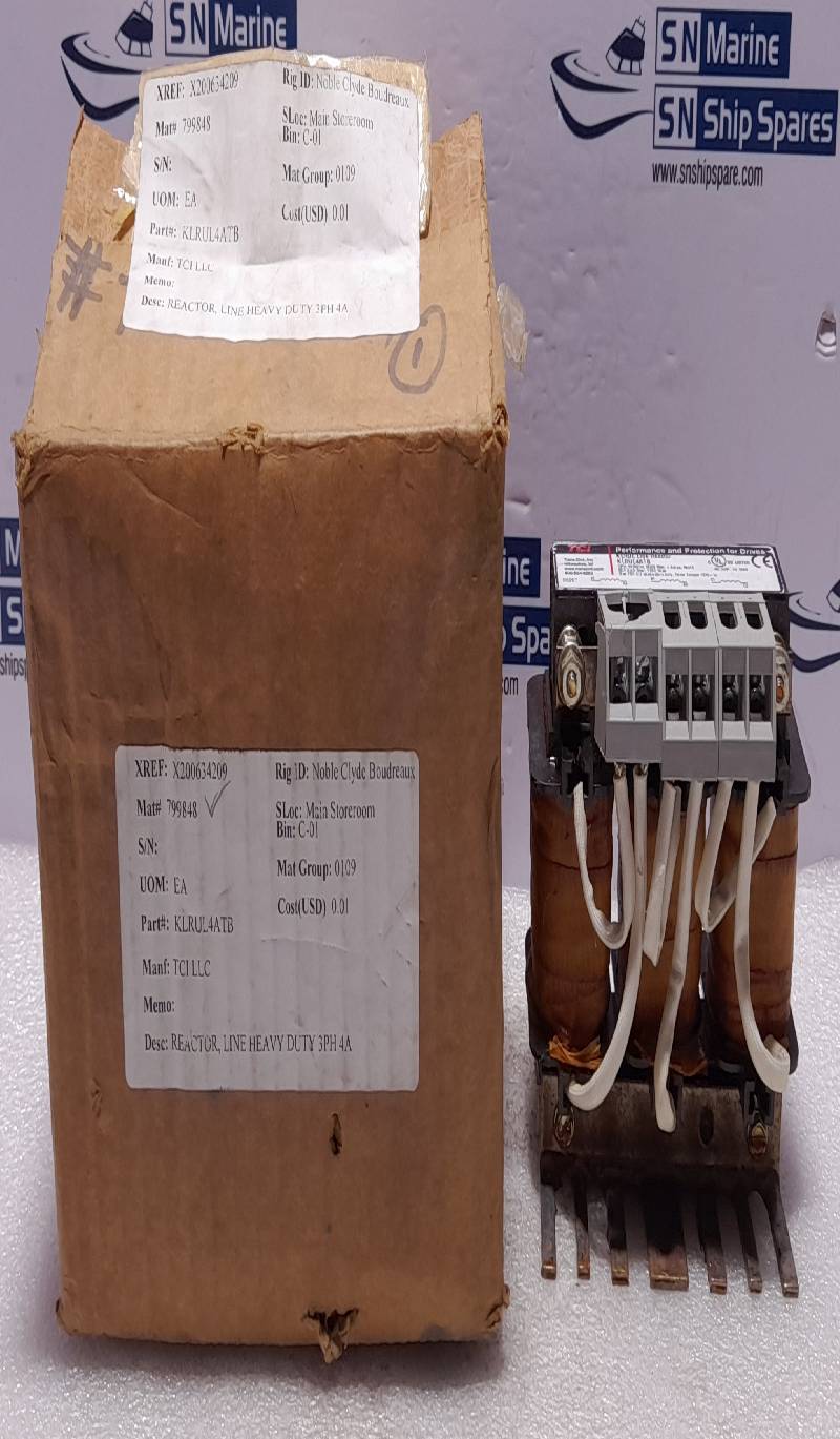 TCI Trans-Coil KLRUL Line Reactor KLRUL4ATB 3PH 50/60Hz 600V Max 4A 4ATB