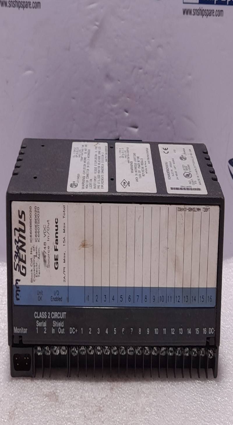 GE Fanuc Block IC660BBD020 Electrical IC660EBD020K Terminal IC660TSD020U