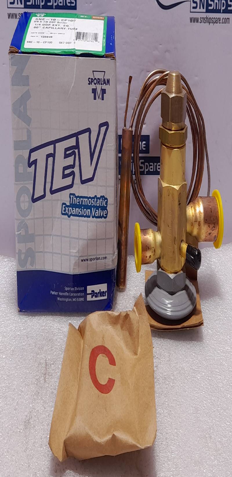 Sporlan SNE-10-CP100 Thermostatic Expansion Valve R-407C SNE10CP100