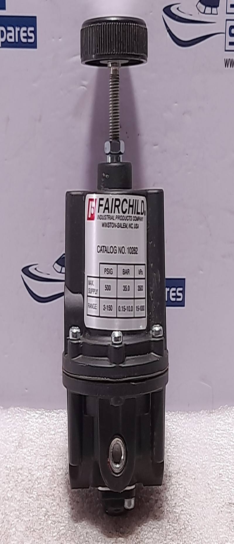 Fairchild 10262 Pneumatic Precision Regulator Max Supply 500 PSIG Range 2-150 PSIG