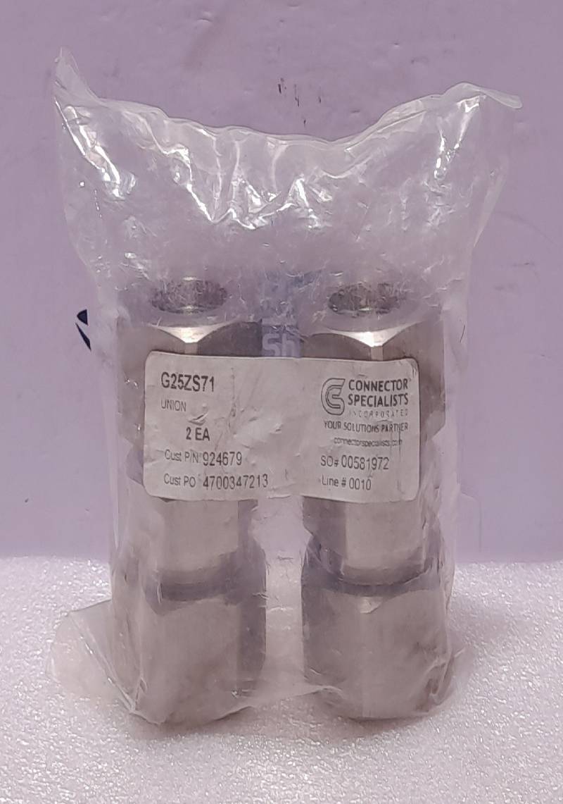 Parker G25ZS71Union Tube 25SEO 24 Cone End