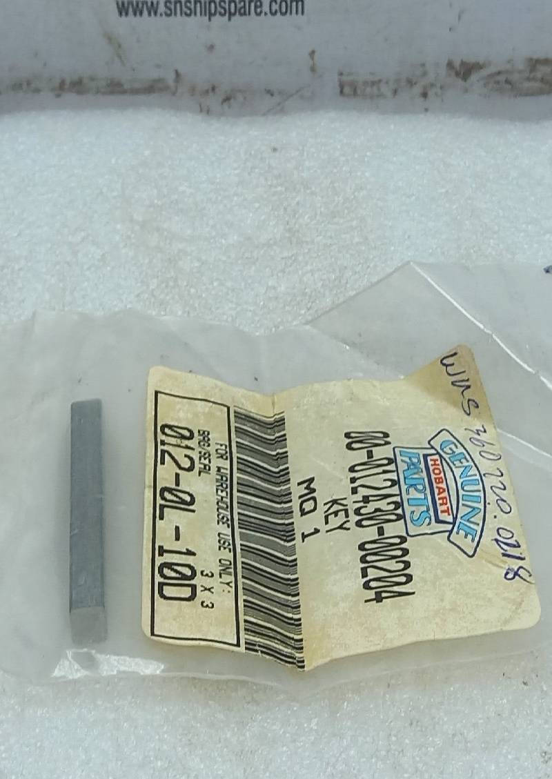Hobart 12430-204 Key 3x3 00-012430-00204 10 Pcs / Lot