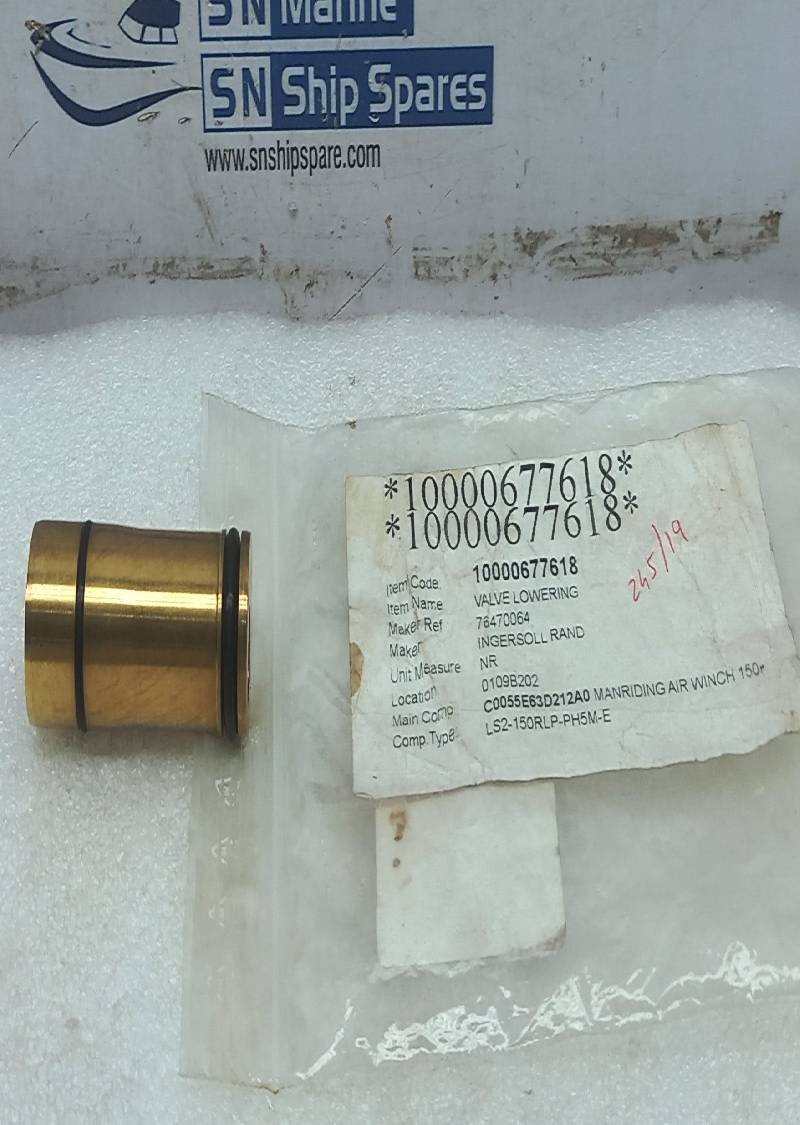 Ingersoll 76470064 Valve Lowering 7647-0064