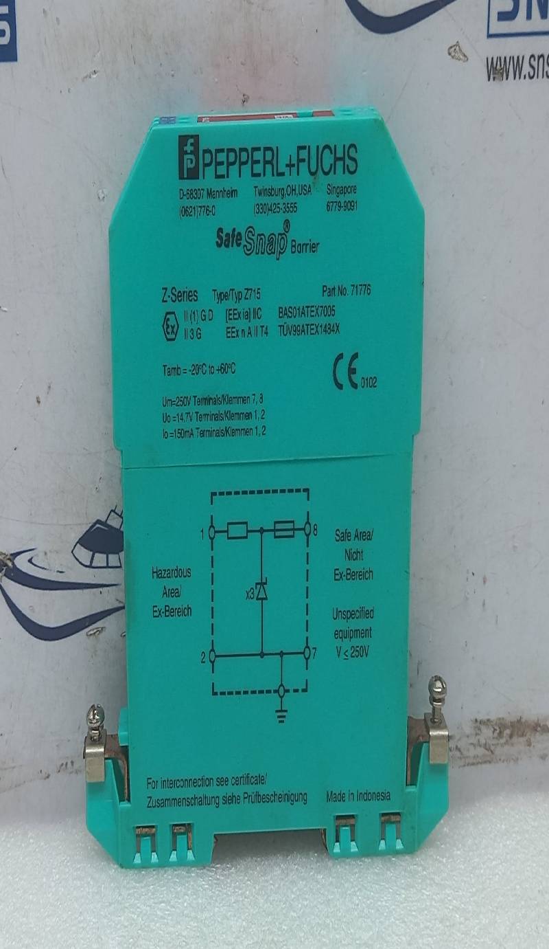 Pepperl Fuchs Z715 Safe Snap Barrier 71776 2 Pcs / Lot