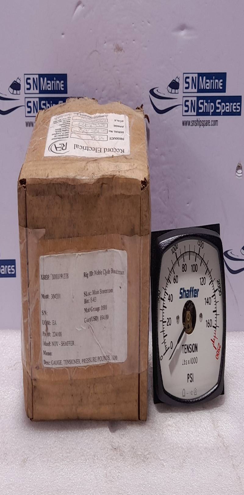 NOV 224108 SHAFFER Tension / Pressure Gauge 0-160 Lbsx1000 / 2500 PSI
