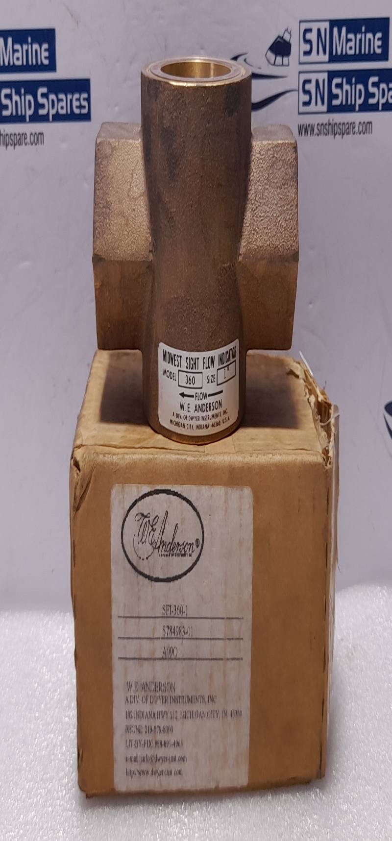 W E Anderson 360 Midwest Sight Flow Indicator Size 1” SFI-360-1 Dwyer SFI3601