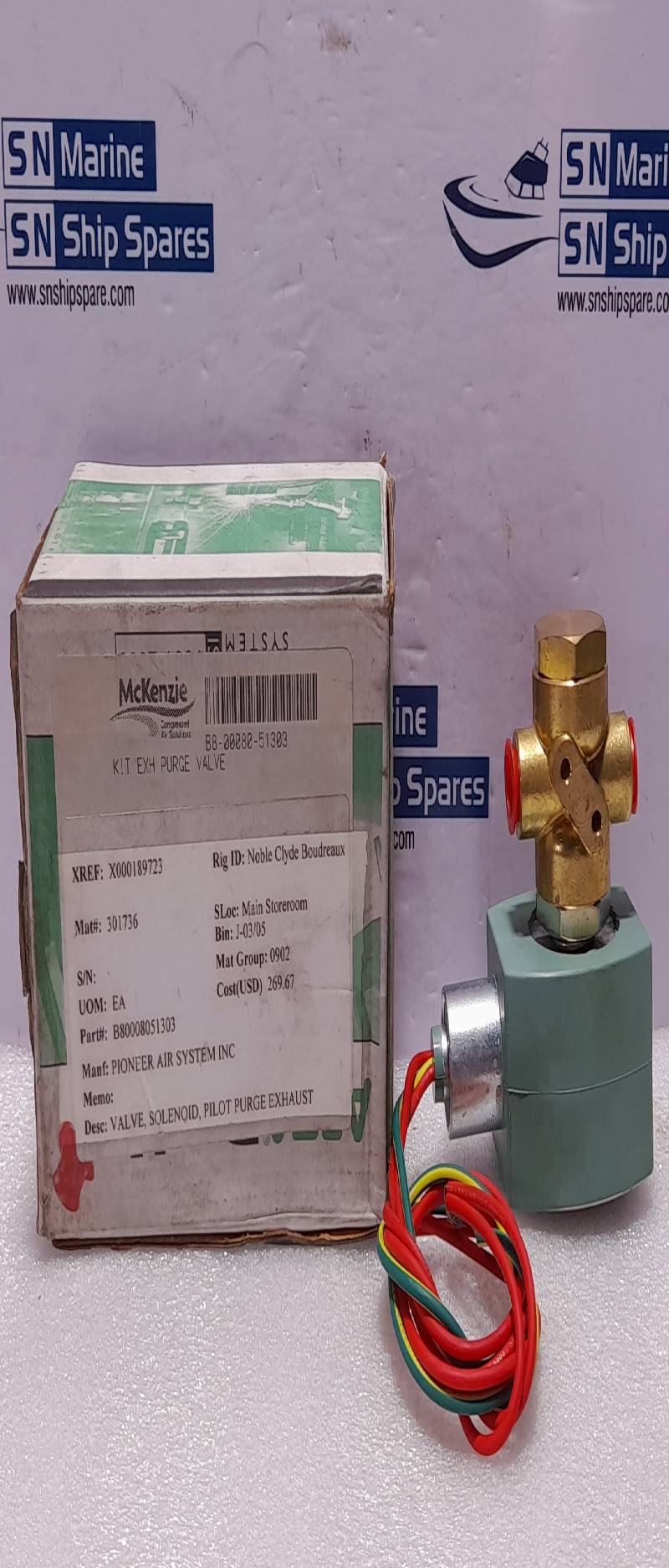 Asco 302114 Solenoid Pilot Valve Purge Exhaust Pioneer B80008051303