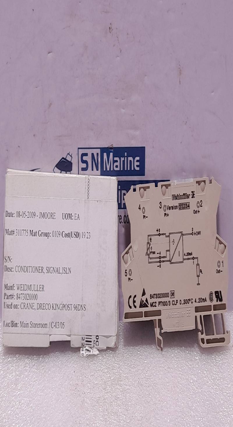 Weidmuller 8473020000 Isolation Signal Converter MCZ PT 100/3 CLP 0...300C
