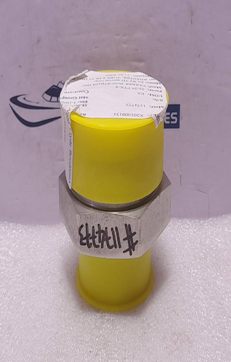 Parker 32-24 FTX-S Tube Adapter in 37 Deg Flare Male x 2 3224FTXS