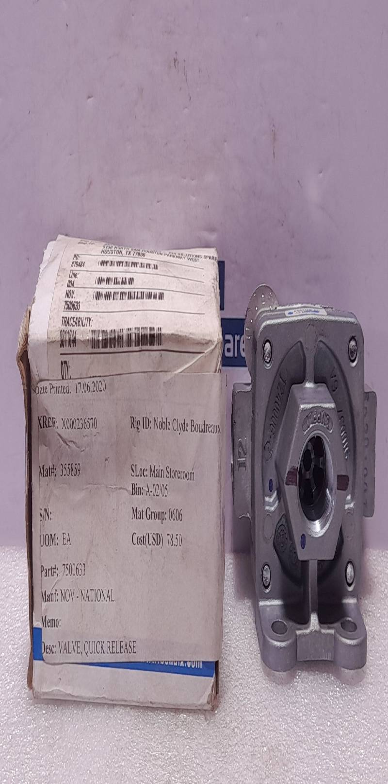 Bendix 229860N Quick Release Valve