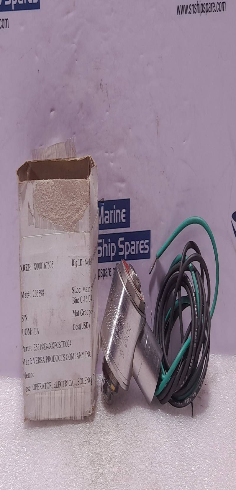 Versa E5319834XXPCSTD024 Electrical Operator Solenoid Coil