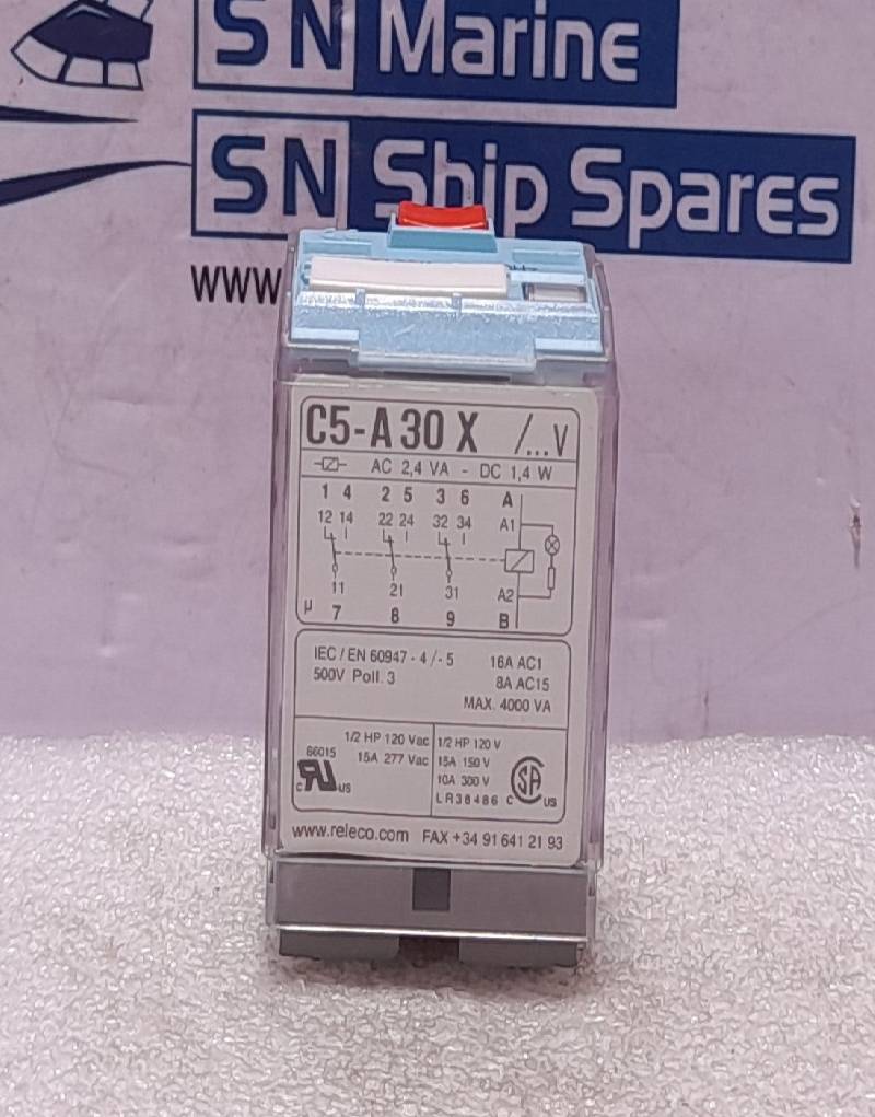 Releco C5-A 30 Control Relay 120VAC 16A 3PDT Alimak Hek 5151461