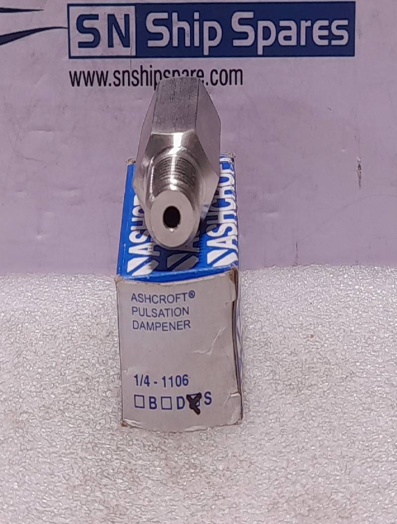 Ashcroft 1106 Pulsation Dampener Snubber Pressure Gauge ¼ Inch