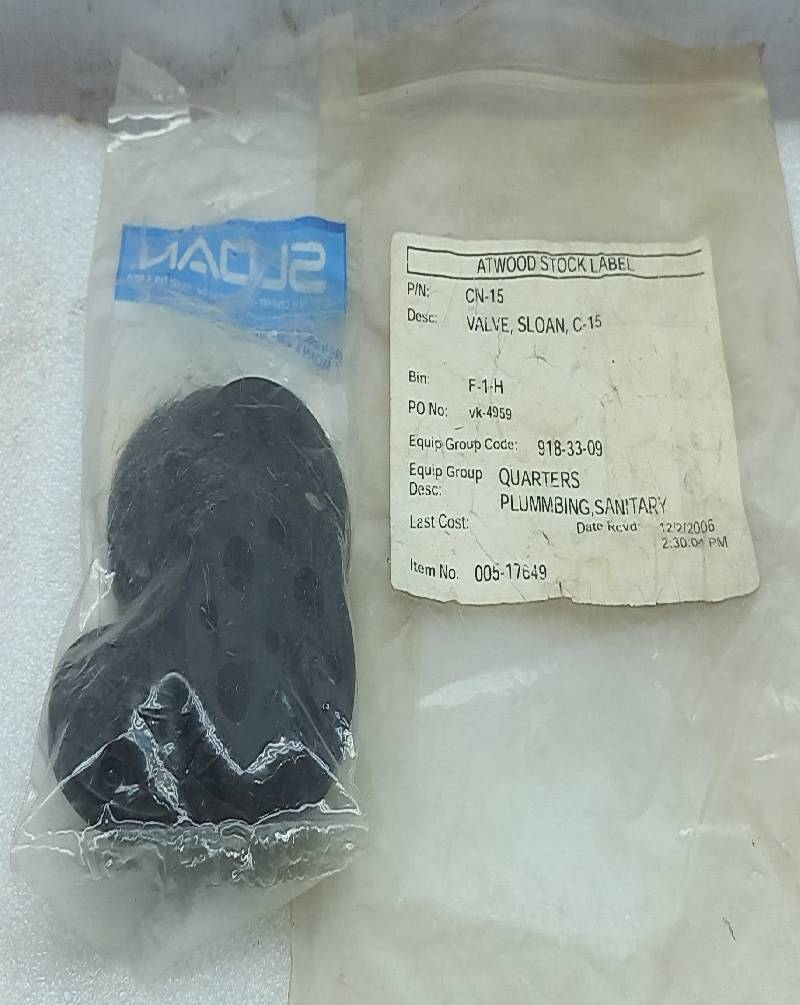 Sloan CN15 Top Plate 0314082 6PCs In Lot