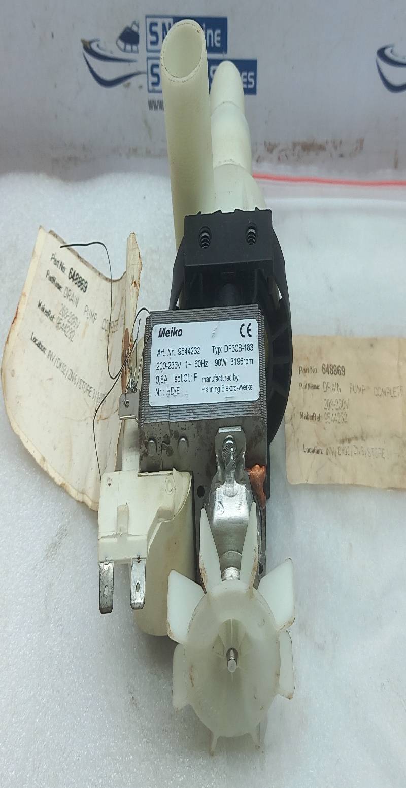 Meiko 9544232 Drain Pump 200-230V 1~60Hz 90W 316rpm 0.8A DP30B-183