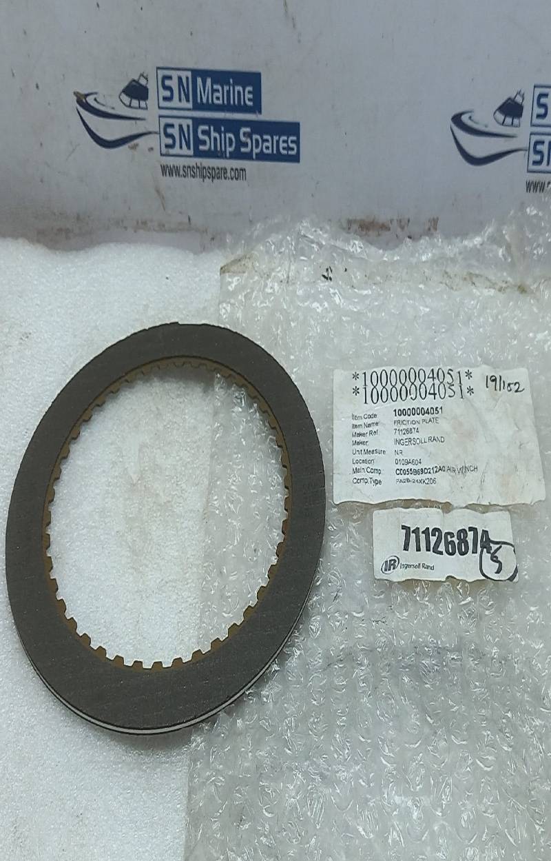 Ingersoll Rand 71126874 Friction Plate 5PCs In Lot