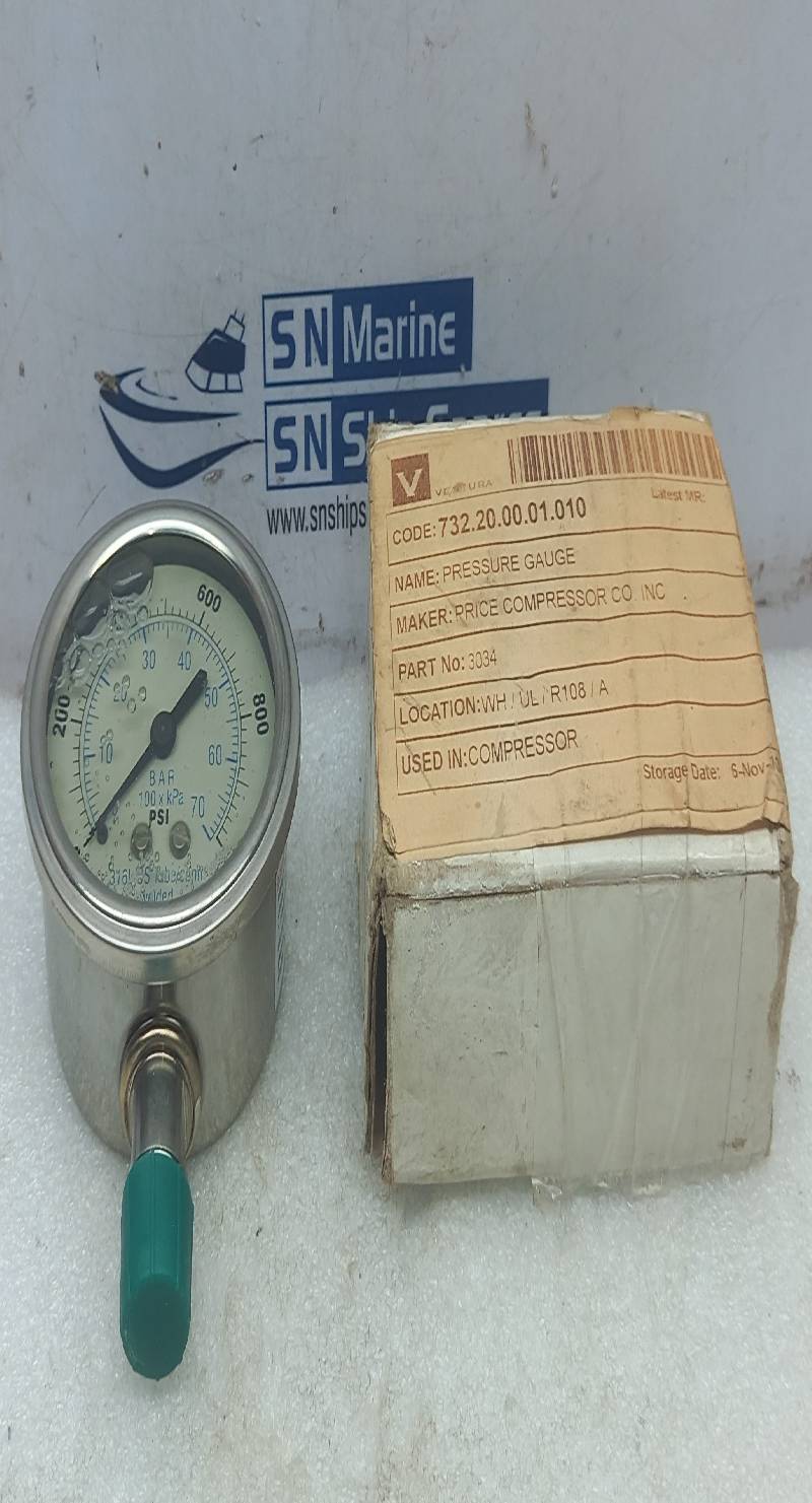 310LFW-254M Liquid Filled Pressure Gauge 0-1000Psi/Kpa/Bar 301LFW Price Compressor 3034