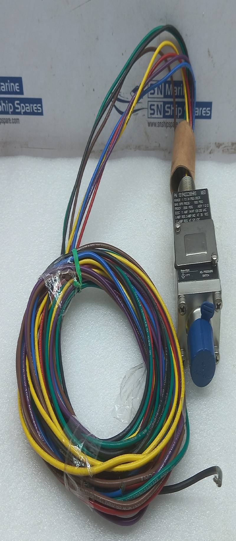 ITT Neo-Dyn 131P42CC6BHRS Adjustable Pressure Switch Range: 1 To: 24PSIG