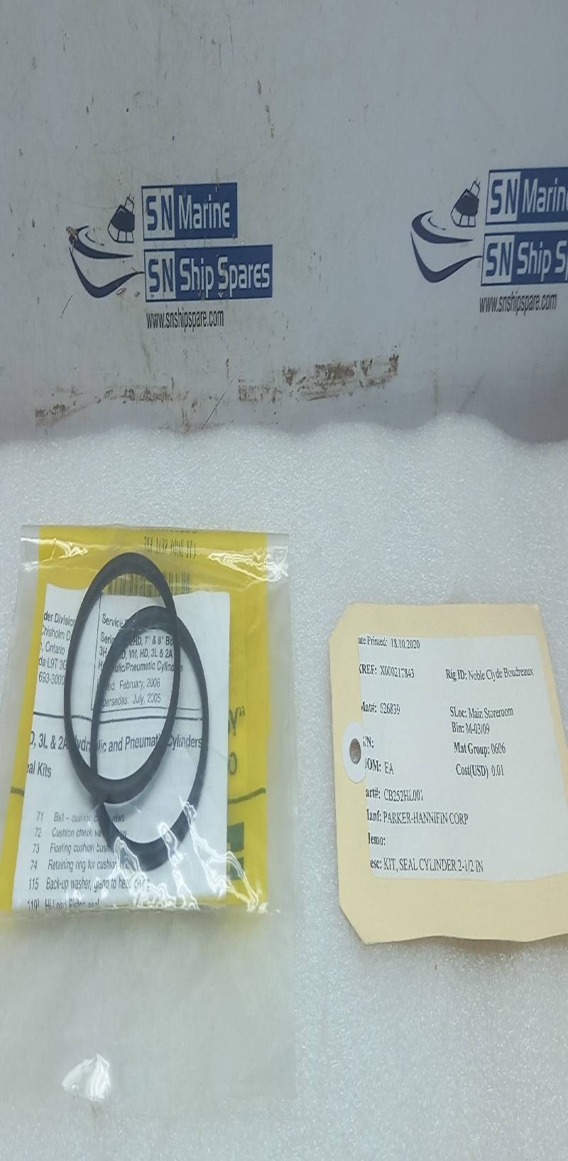 Parker-Haniifin CB252HL001 Cylinder 2-1/2 In Seal Kit