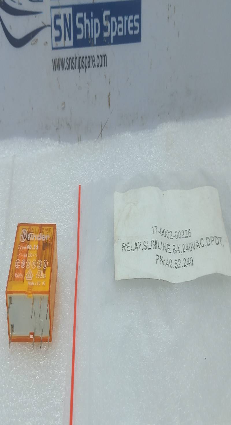 Finder 40.52 Slimline Relay 8A 250V~ 2PCs In Lot