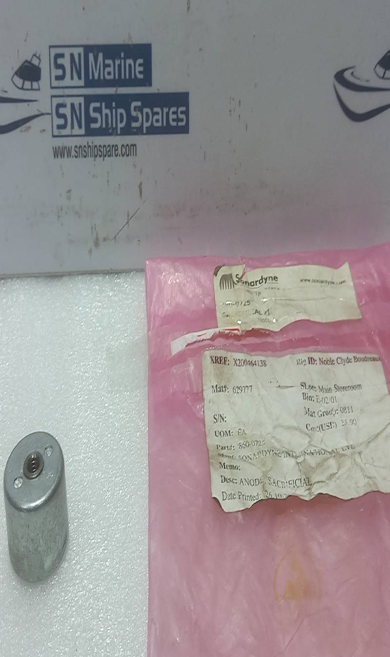 Sonardyne 860-0725 Sacrificial Anode 8PCs In Lot