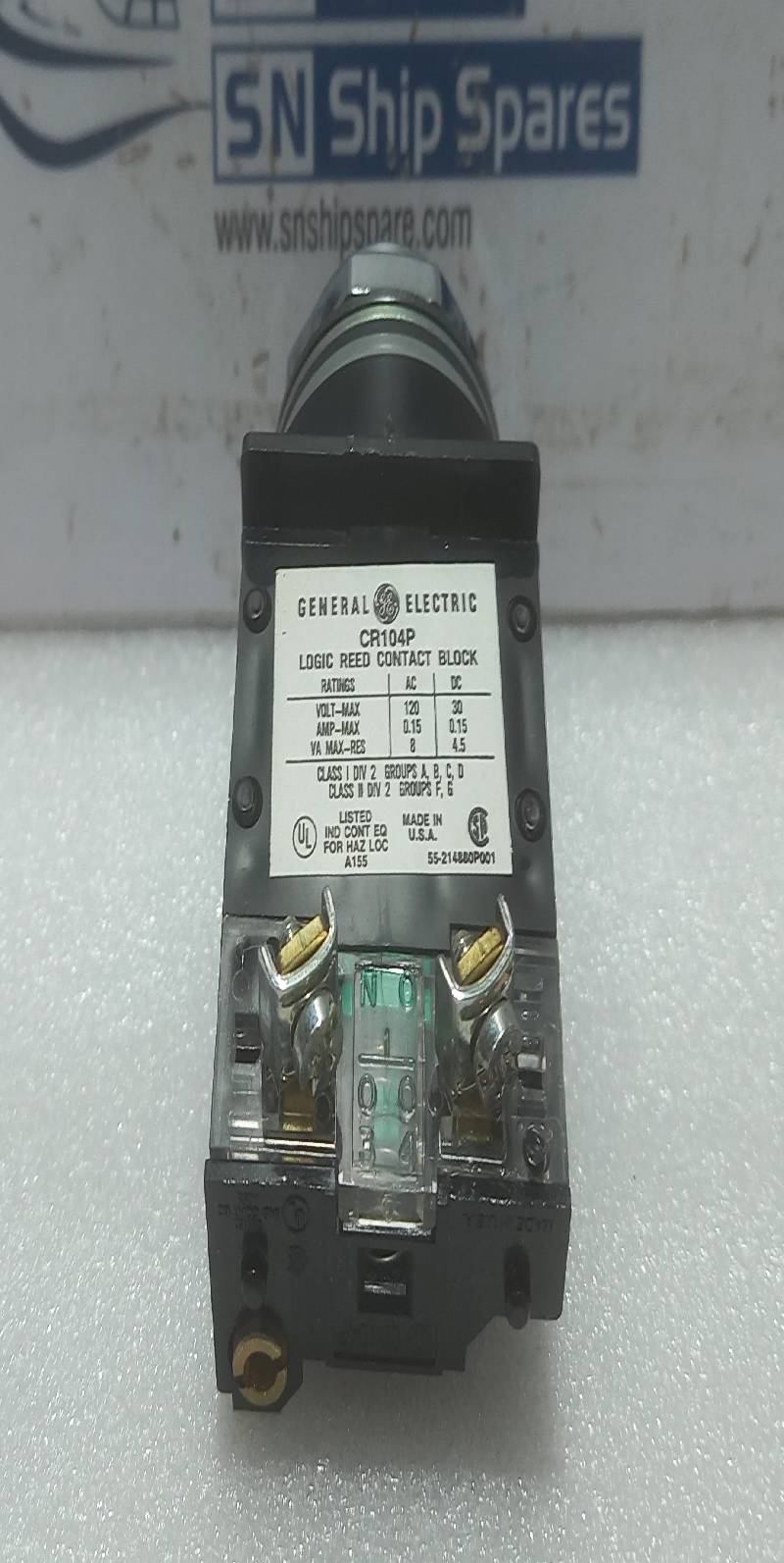 General Electric CR104P Illuminated Black Push Button