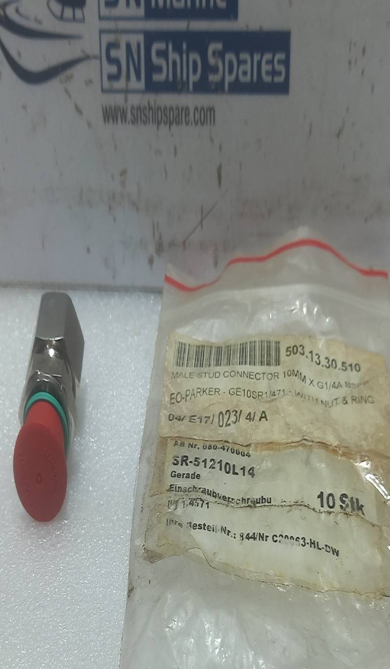 Parker GE10SR1/471 Male Stud Connector 10MM X G1/4A BSPP 6PCs In Lot