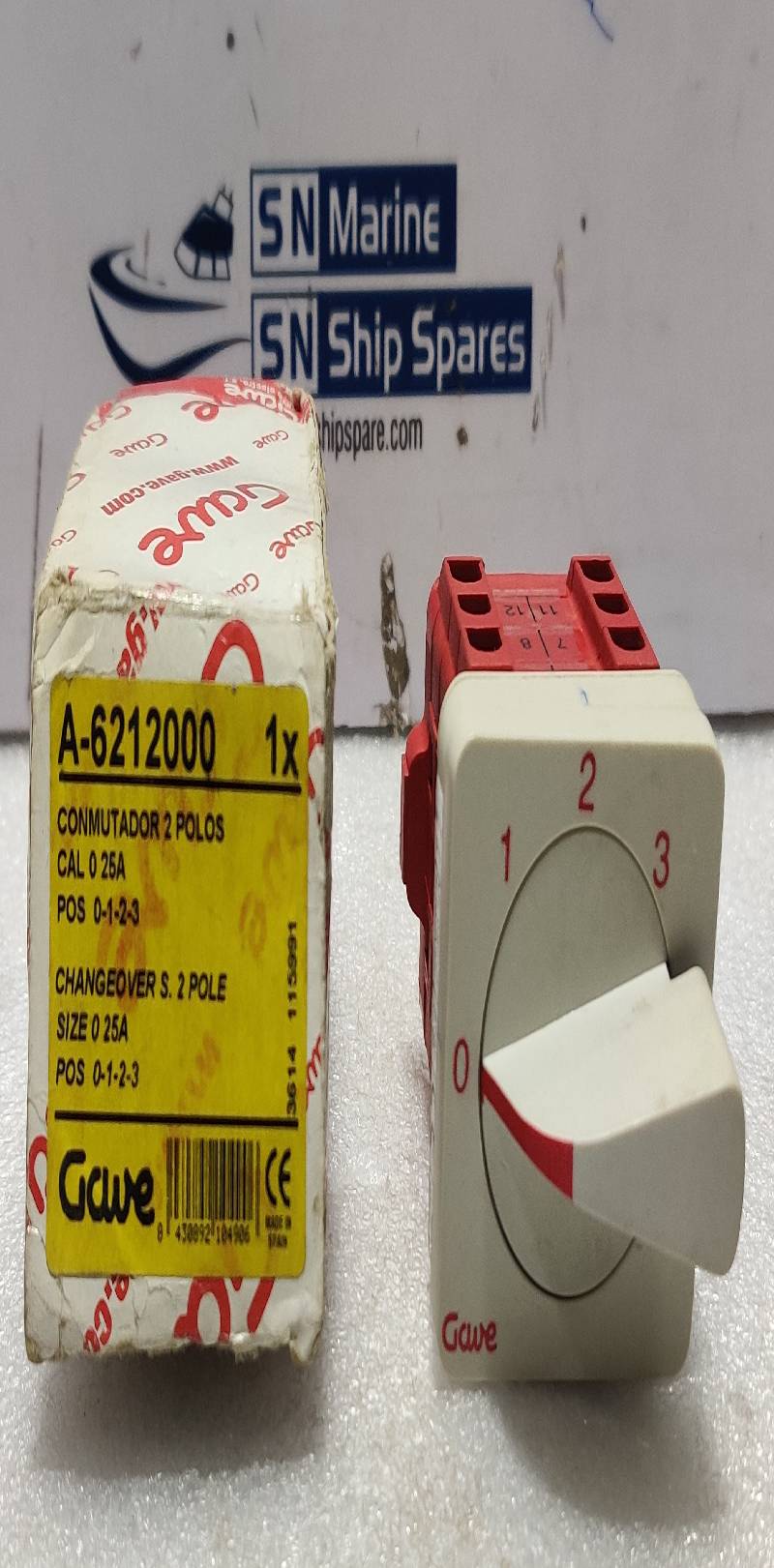 Gave A-6212000 Conmutador 2 Polos Pos 0-1-2-3