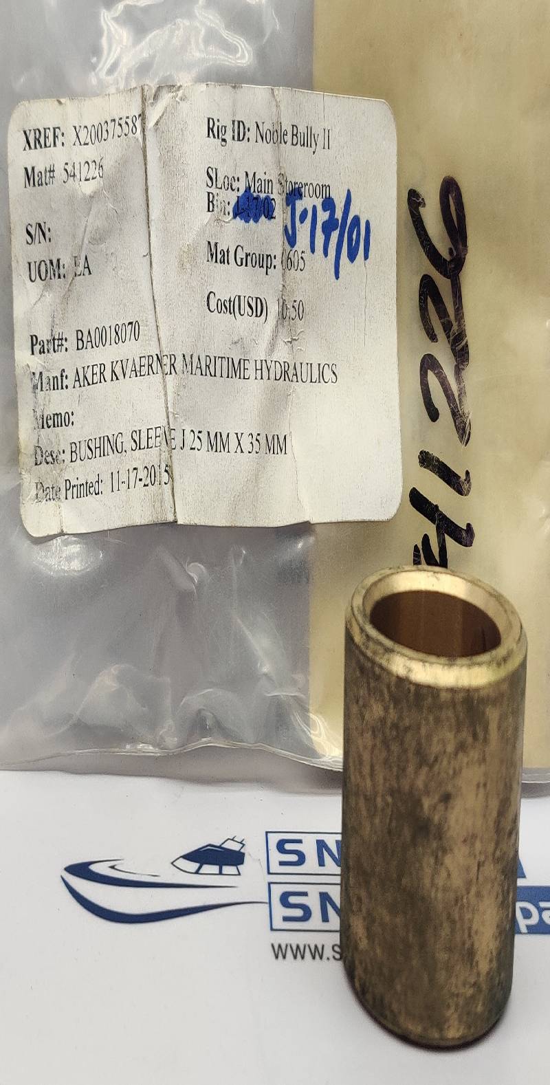Aker BA0018070 Bushing Sleeve J 25MM*35MM