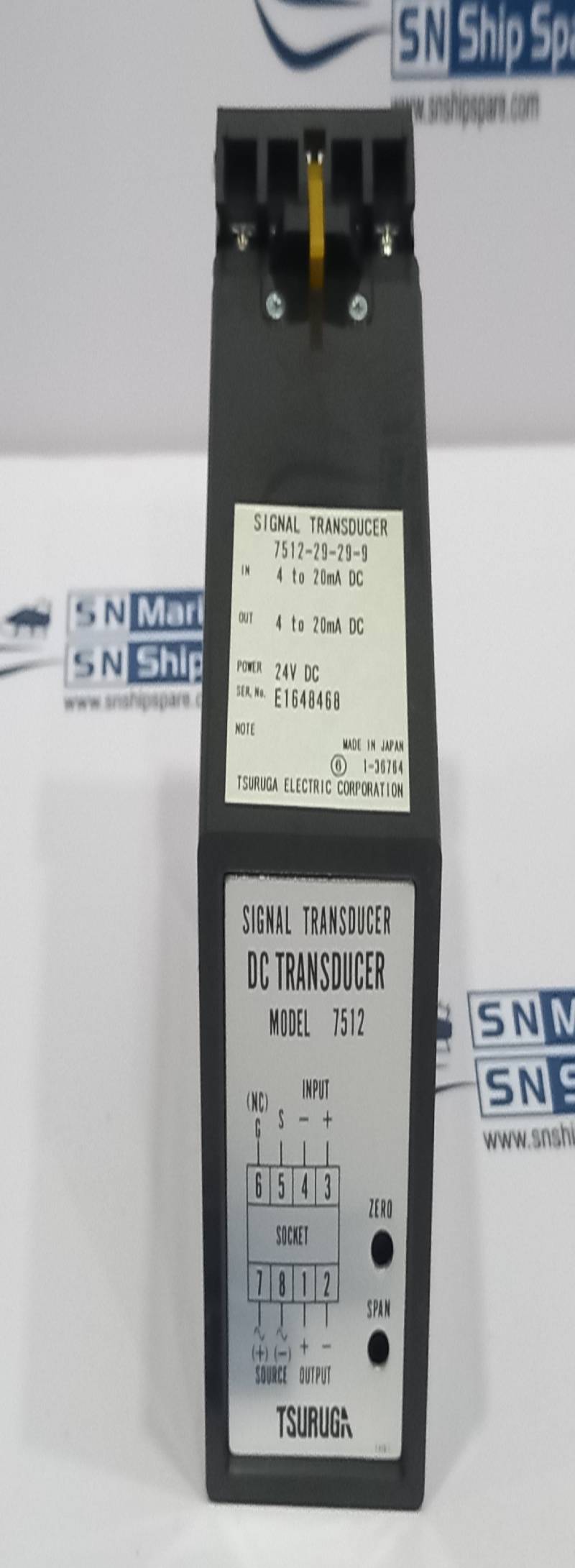 Tsuruga Electric 7512-29-29-9 Signal Transducer 4To20mA DC 24Vdc Model 7512