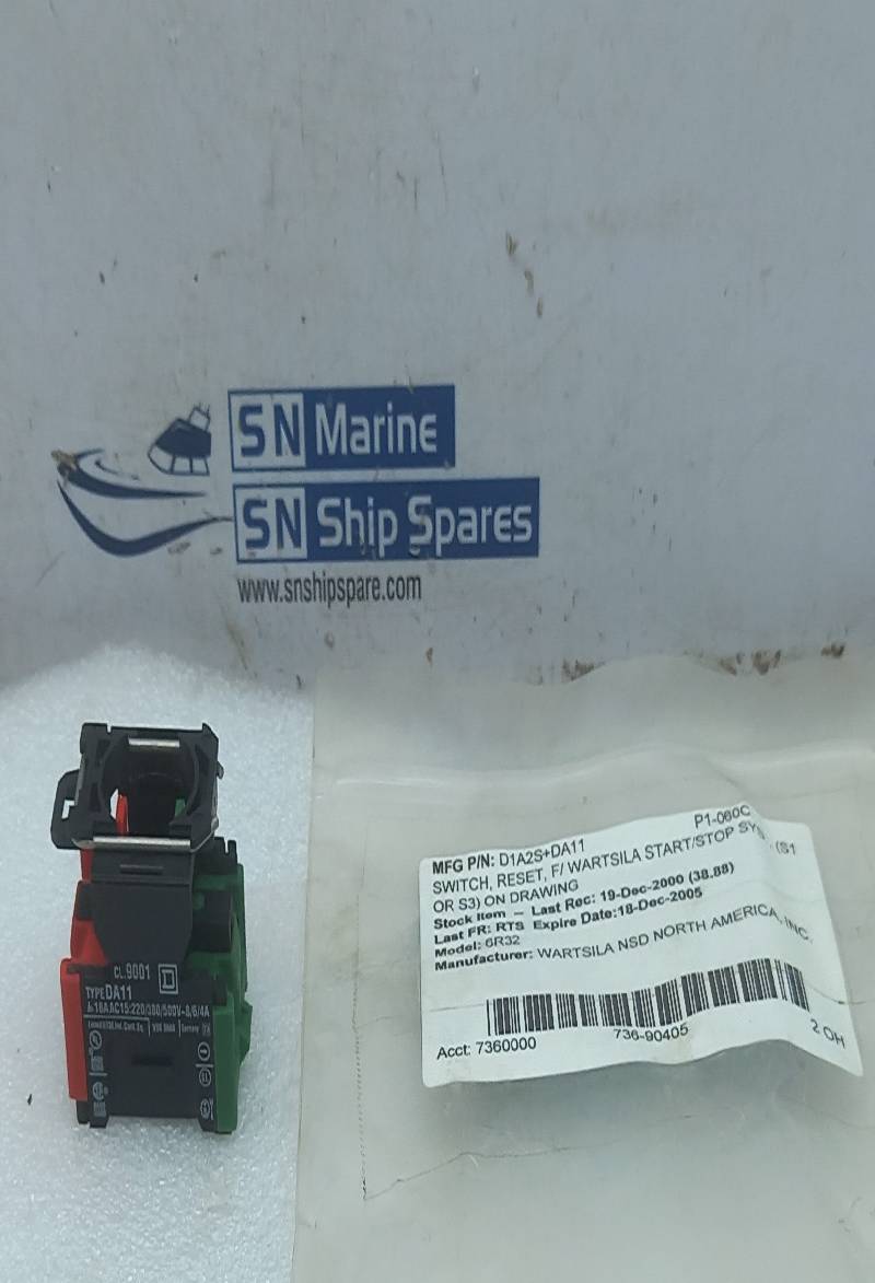 Square D DA11 Contact Block Class 9001 Watrsila D1A2S+DA11 2PCs In Lot