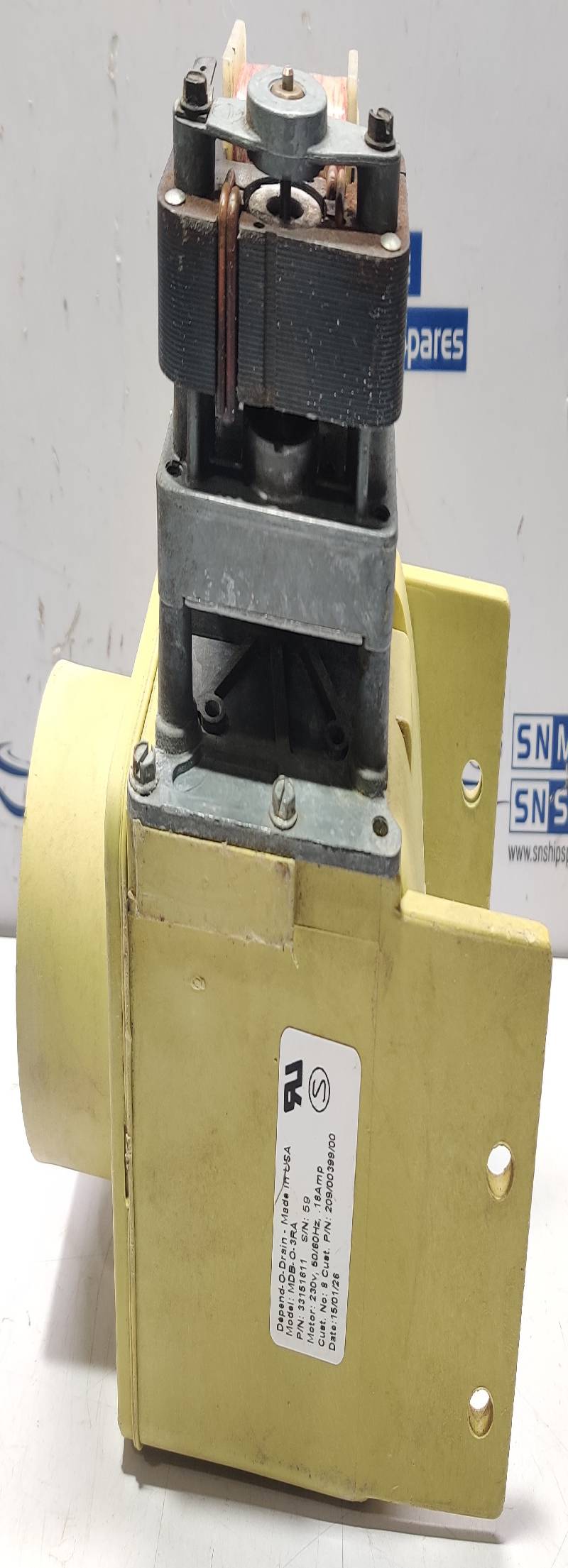 Depend-O-Drain MDB-O-3RA Drain Valve 33151611 With Dpen-O-Drain 455181