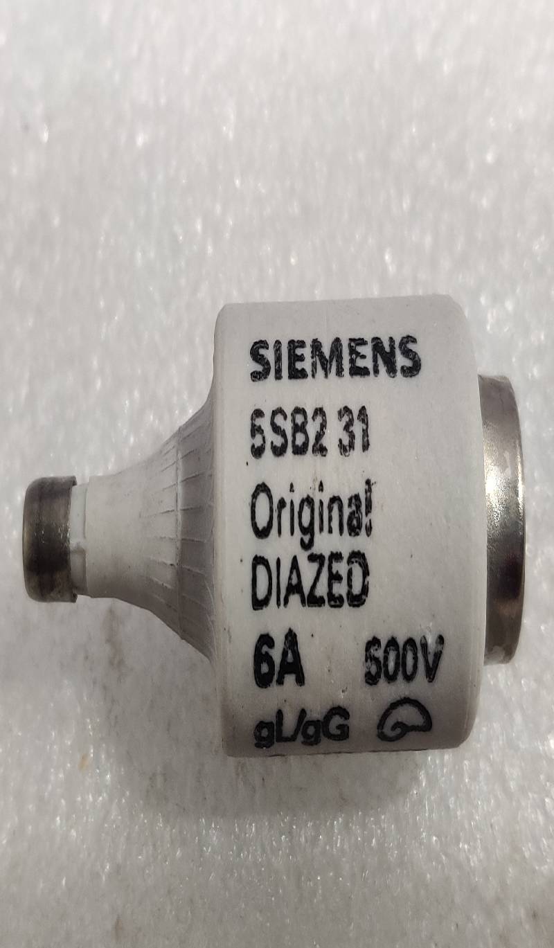 Siemens 5SB2 31 Diazed Fuse 6A 500V 5SB231 5PCs In Lot