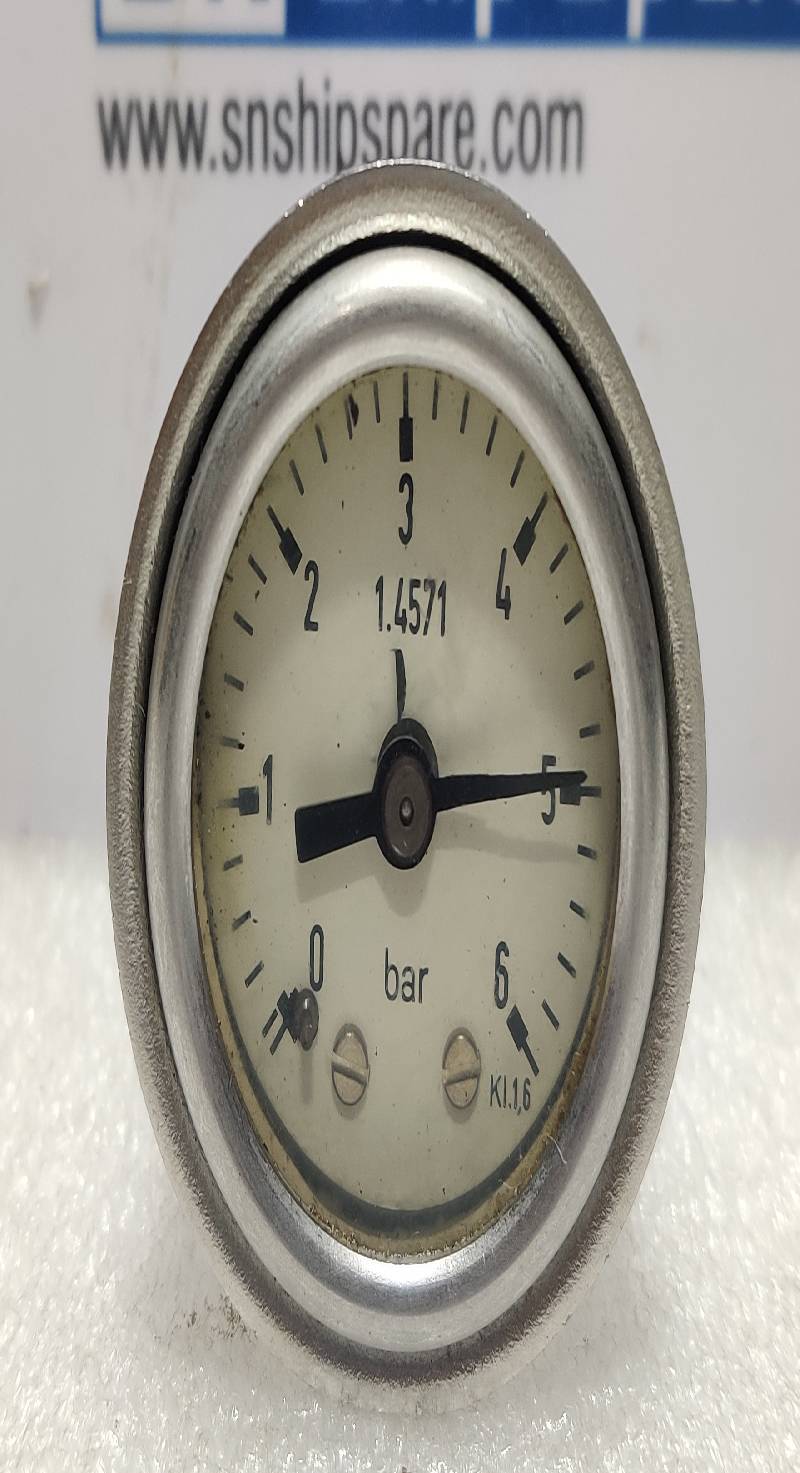 0-6Bar Pressure Gauge 1.4571