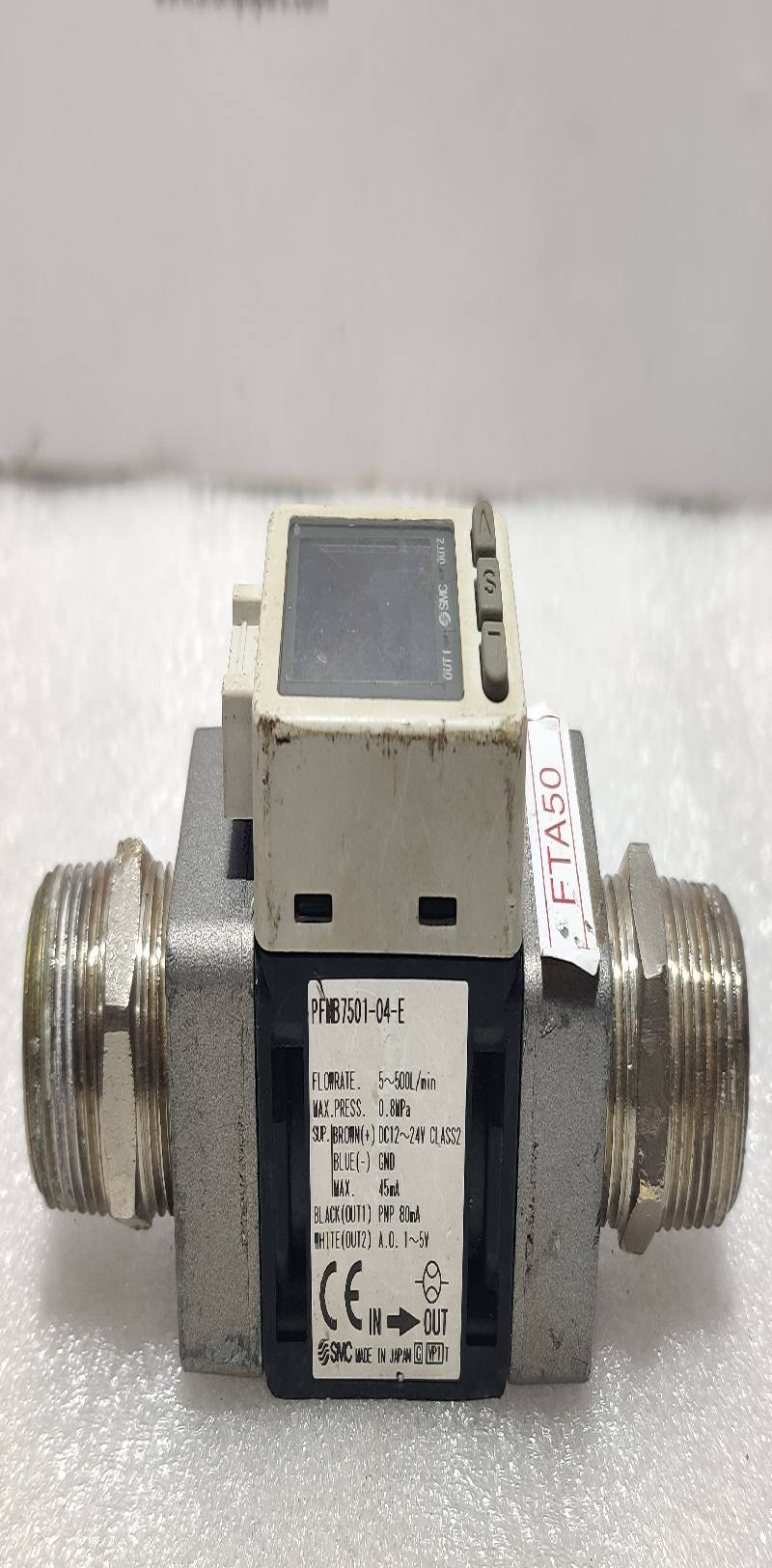 SMC PFMB7501-04-E Colour Digital Flow Switch Flow Rate: 5~500L/min Max Press: 0.8MPa