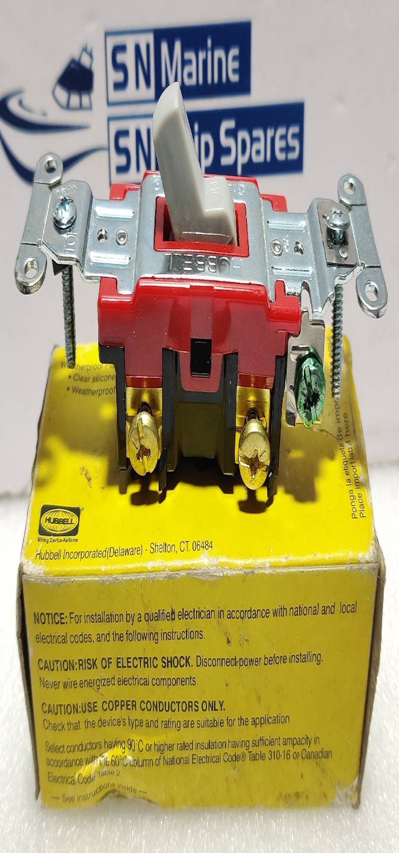 Hubbell 1222GY Toggle Switch 20A 120/277VAC