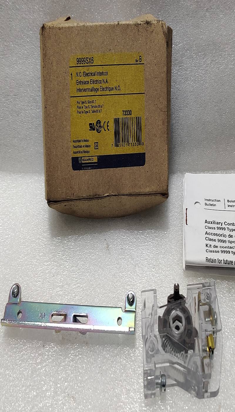 Square D 9999SX6 N.O Electrical Interlock Ser A 600VAC 50/60Hz