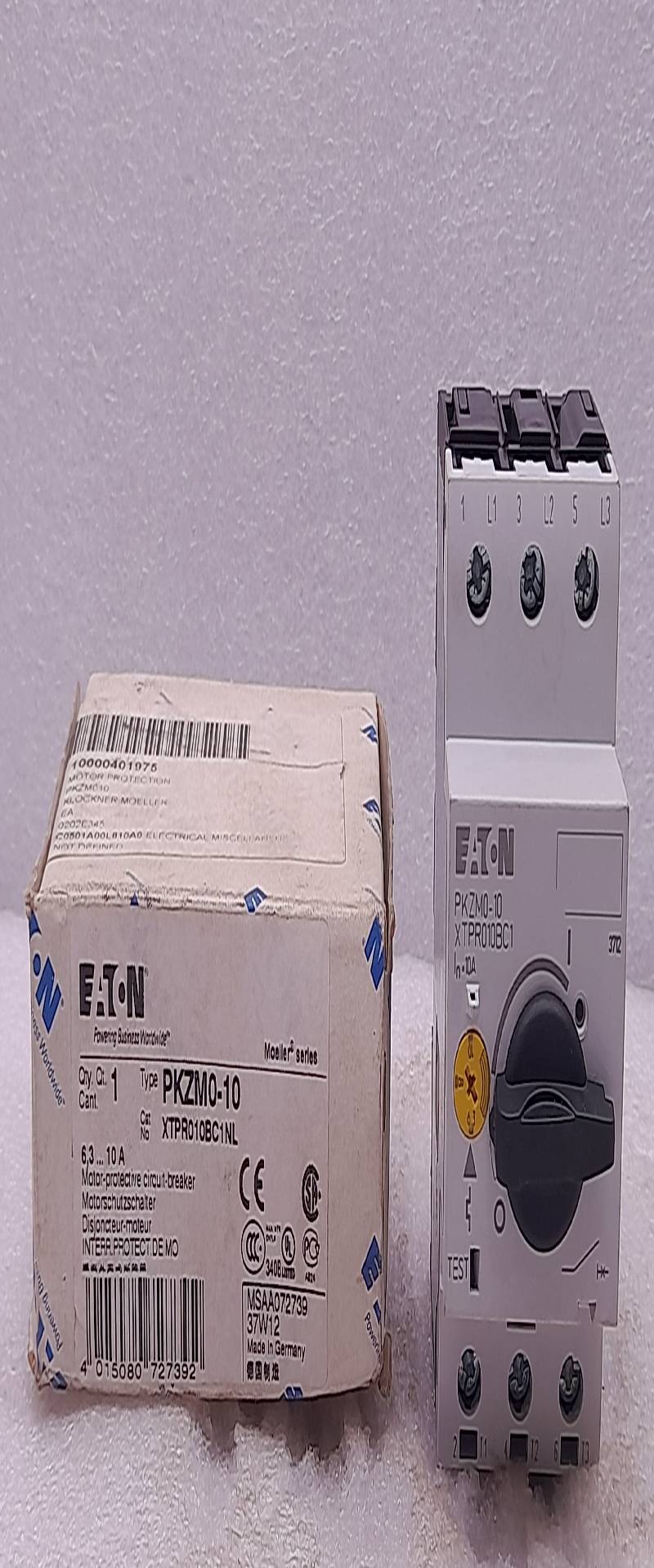 Eaton PKZM0-10 Motor Protective Circuit Breaker XTPR010BC1 6.3-10A